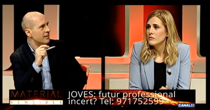Pau A. Monserrat y Cristina Borrallo en Canal4 TV