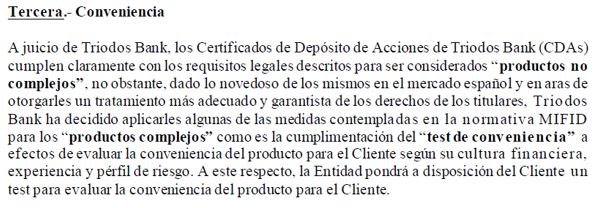 CDA: producto no complejo