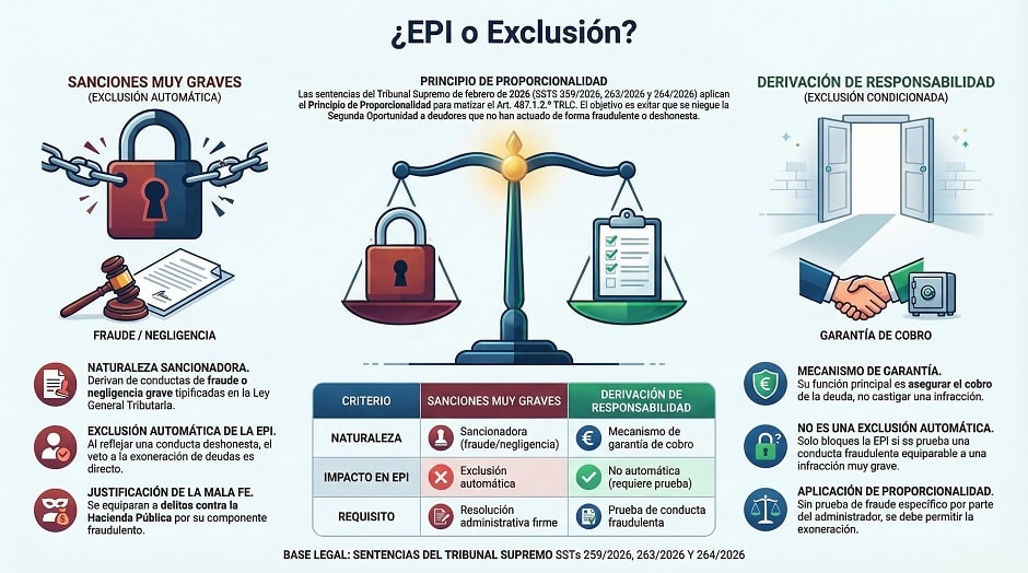 Motivos para el exclusión del EPI (TS)