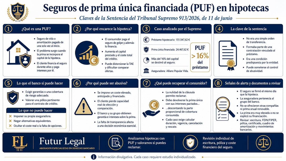 Seguros de Prima Única. Tribunal Supremo