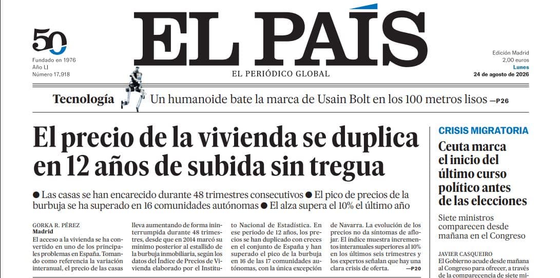Escalada del precio de la vivienda: se duplica en 12 años